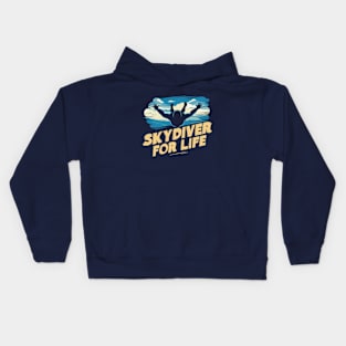 Skydiver for life. Skydiving Kids Hoodie